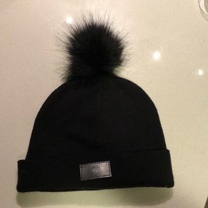 Pure Barre black Pom Pom hat